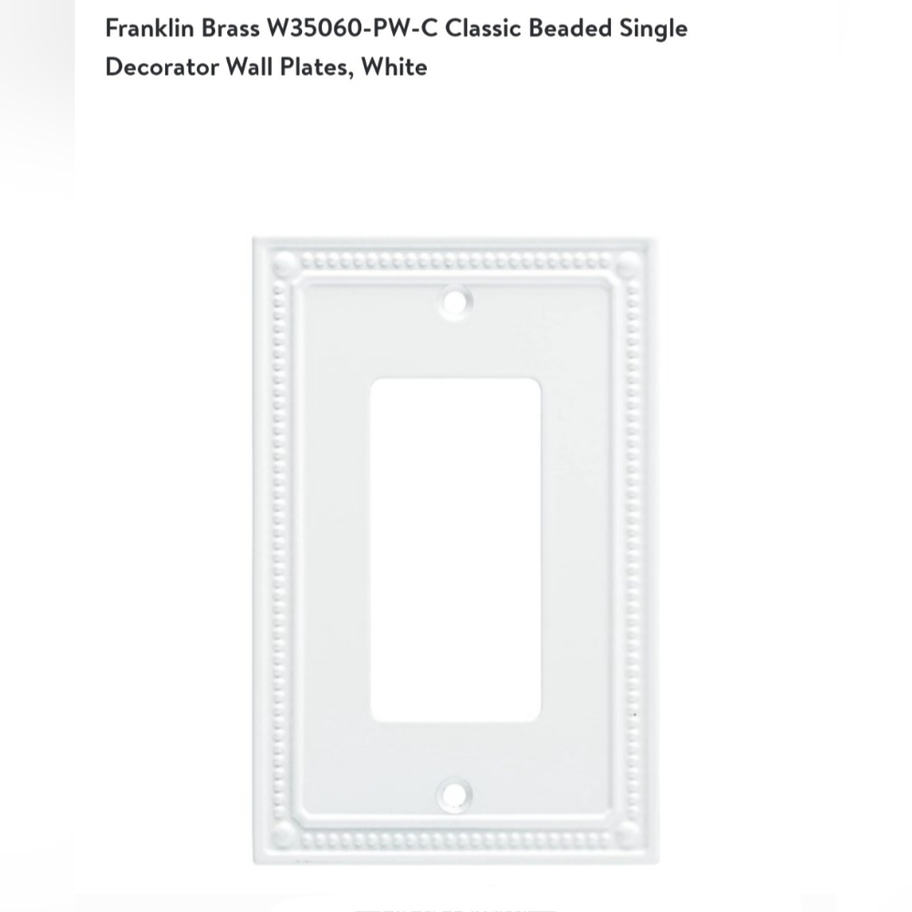 Franklin Brass Classic Beaded Decorator Metal Wall Plate Cover